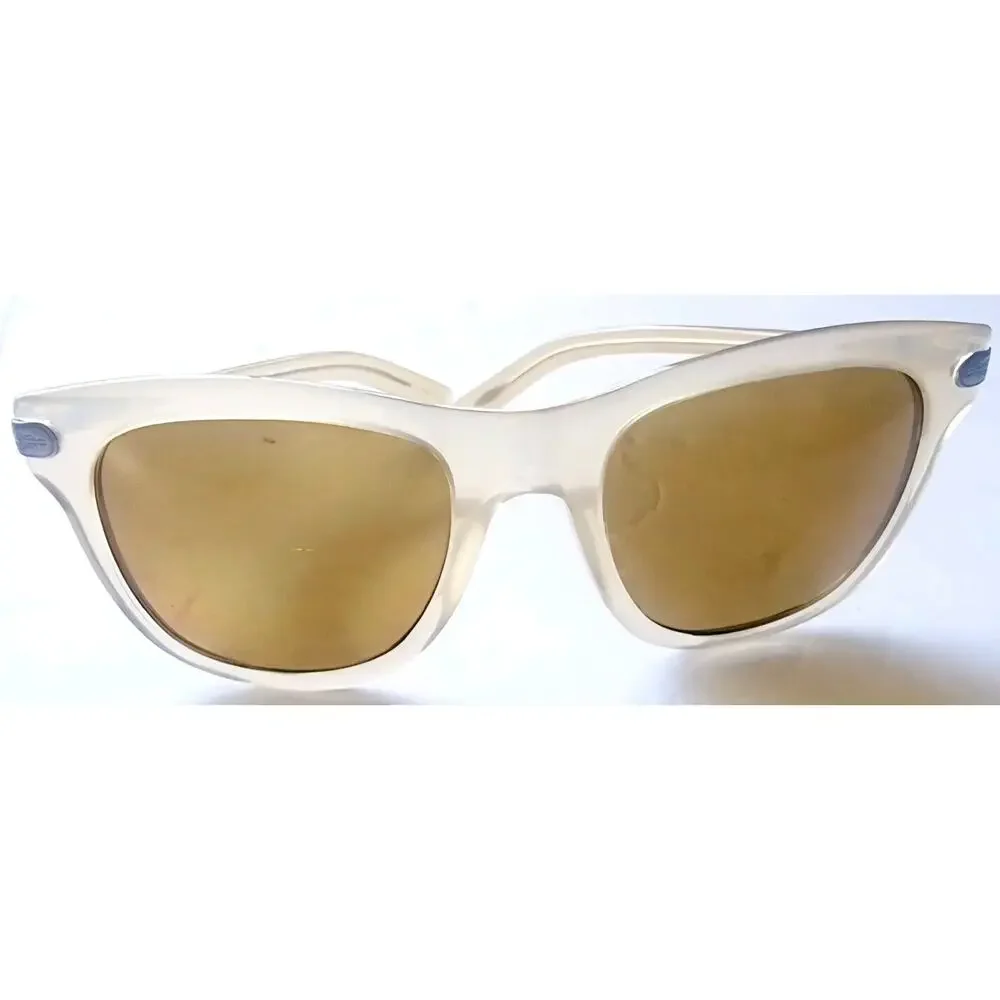 Oliver Peoples XXV Beige Square Sunglasses Italy RX Frames w Case